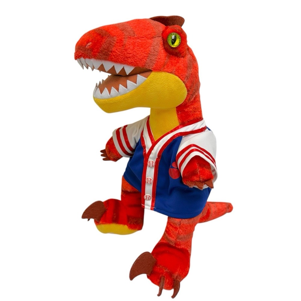 Build-A-Bear BABW Raptor Dinosaur Red Yellow Plush Toy Stuffed Animal 16"